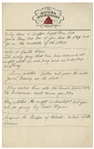 Moe Howard Handwritten Page of Jokes & Page Listing Impersonations for Stage Show, Circa 1940 -- Two Pages on Two Sheets of Hotel Stationery Measure 6'' x 9.55'' -- Folds, Overall Very Good